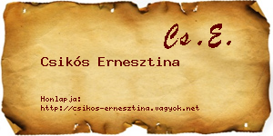 Csikós Ernesztina névjegykártya